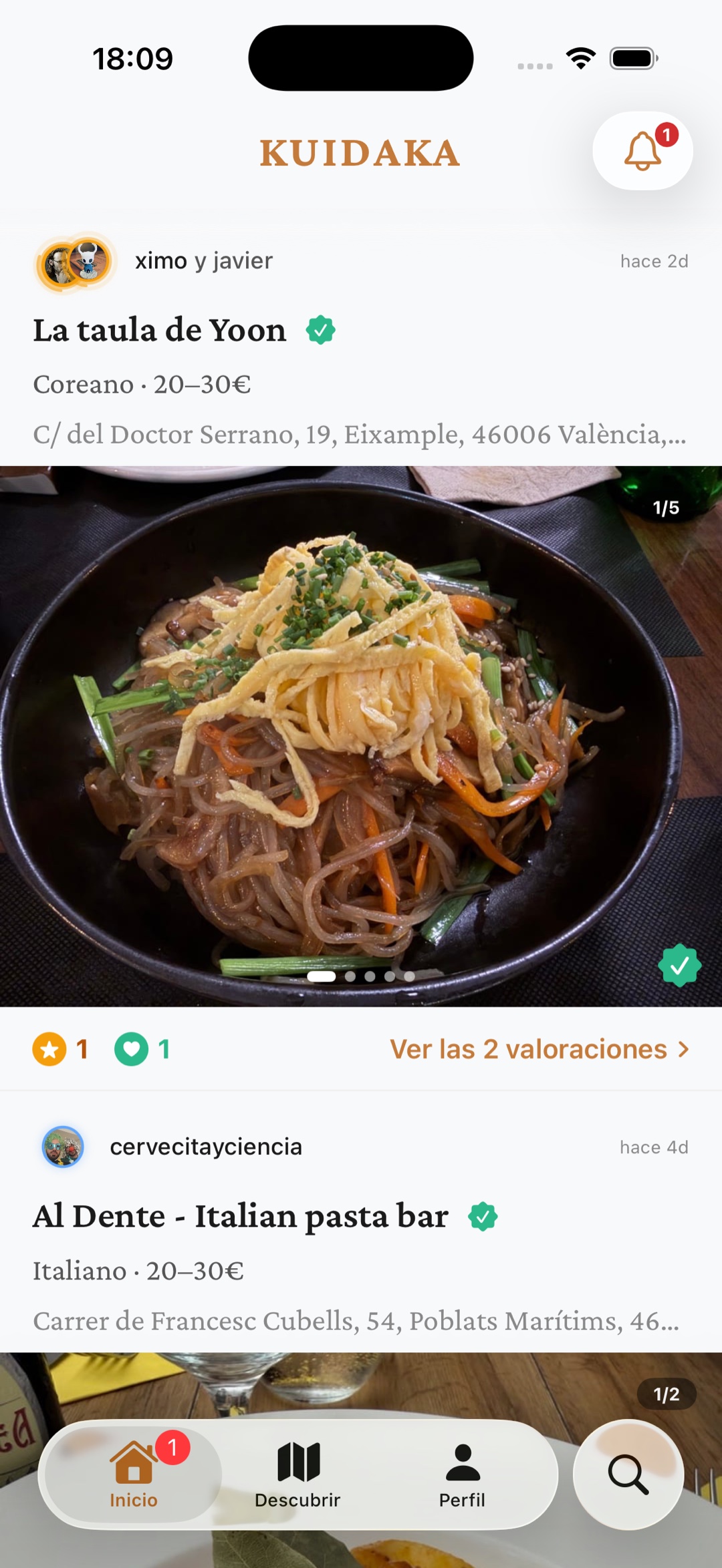 Feed de Inicio de Kuidaka: lo que come tu círculo